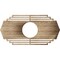 Ekena Millwork Chrysler Wood Fretwork Pierced Ceiling Medallion, Red Oak, 26"W x 13"H x 6 7/8"ID x 1/4"T CMWP26X13X0250CSRO - alternate 2